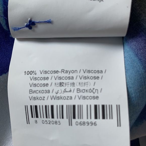 Trussardi Jeans Blue Abstract Oversized Shirt Size 42 EUR M USA - Picture 7 of 7